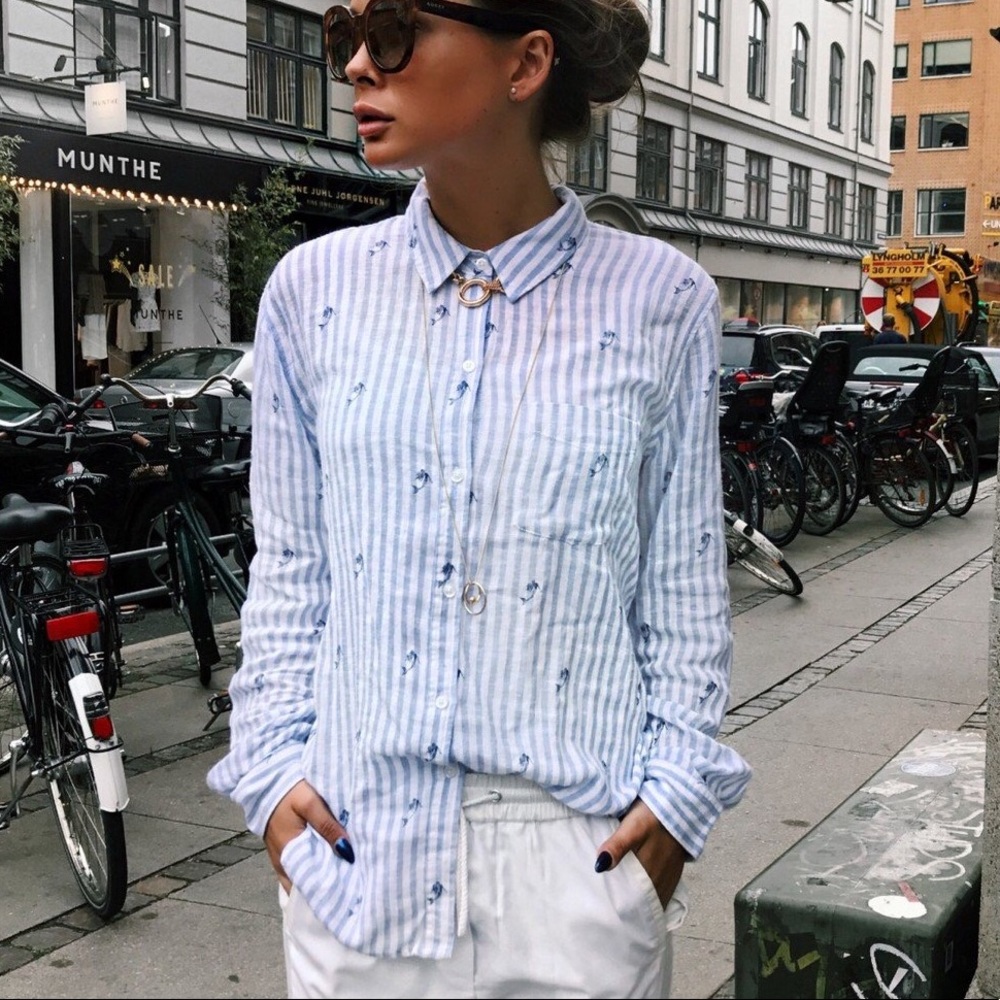 Rails Charli Mermaid Striped Button Down Shirt